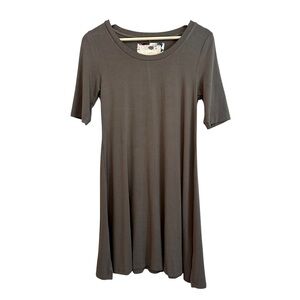 SUPER Soft CUPIO Greenish Grey Women's Small Oversized Relaxed T-Shirt Dress